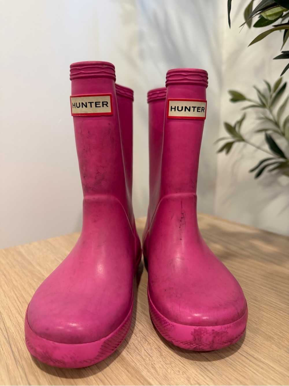 Hunter Kids Pink Rain Boots